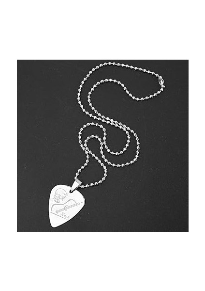 Paslanmaz Çelik Kolye Gitar Müzik Notalı Kafatası Hediye Aksesuarı (Kafatası) modelleri