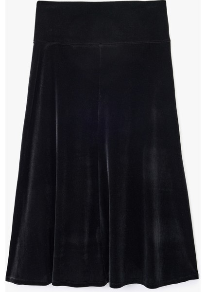 Rahat Kalıp Midi Boy Kloş Kadife Etek fiyatları