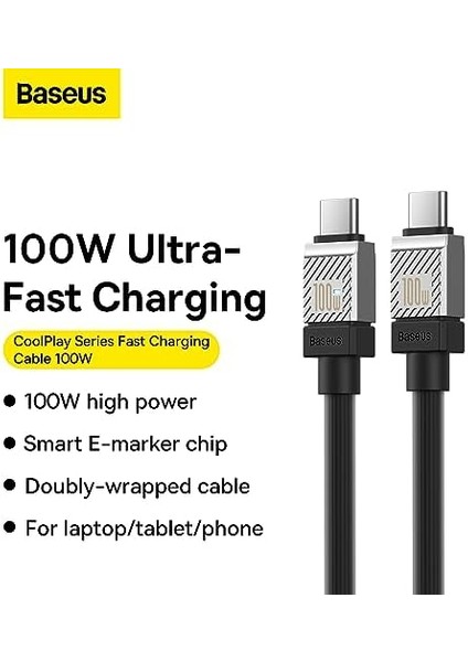 Serisi Hızlı Şarj Kablosu Type-C To Type-C 100W, 2m, Siyah fiyatları