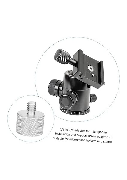 2 Adet Transfer Vidası Mikrofon Standı Adaptörü Mikrofon Adaptörü Vida Adaptörü Mikrofon Vida Adaptörleri Mikrofon Klipsi Adaptörü Metal Silver indirimleri