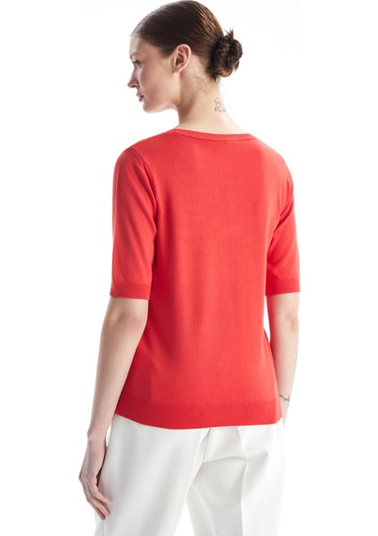 Yeni Sezon Bisiklet Yaka Düz Kısa Kollu Kadın Triko Kazak indirimleri