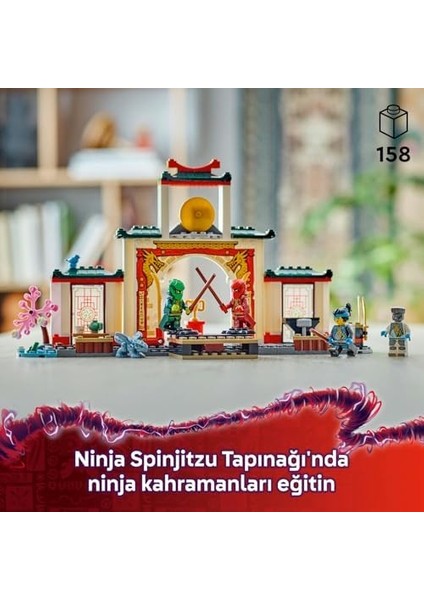 Spinjitzu Tapınağı 71831-4 Yaş ve Üzeri Çocuklar Için 4 Minifigürle Ejderha Modeli Içeren Yaratıcı Oyuncak Yapım Seti, Doğum Günü Hediyesi (158 Parça) modelleri