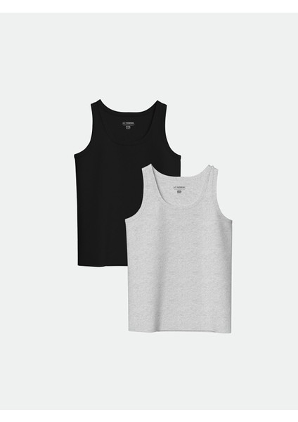 Yeni Sezon Bisiklet Yaka Erkek Çocuk Atlet 2'li