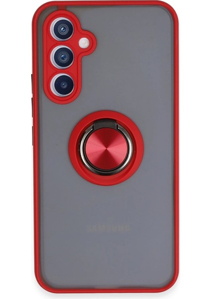A34 5g Kılıf Montreal Yüzüklü Silikon Kapak - KIRMIZI-(5796)