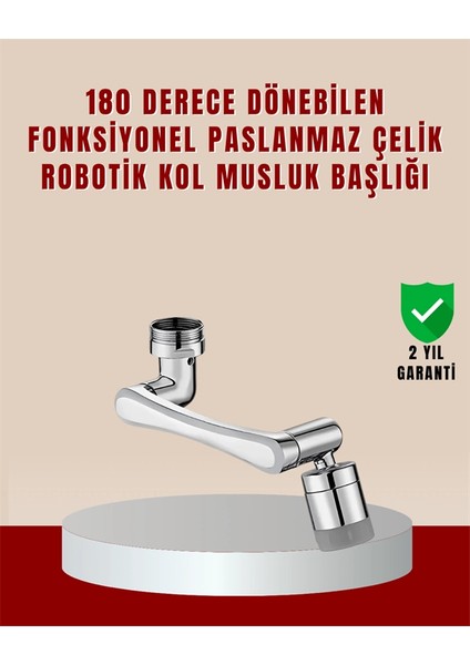 Bfs 180° Dönebilen Robotik Kollu Musluk Başlığı – 2 Modlu Su Akışı ve Kolay Montaj