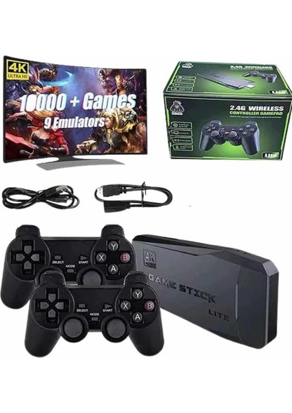 Bfs 2.4g Uyumlu Kablosuz Çift Kol Atari Retro 20000 Oyun Game Stick