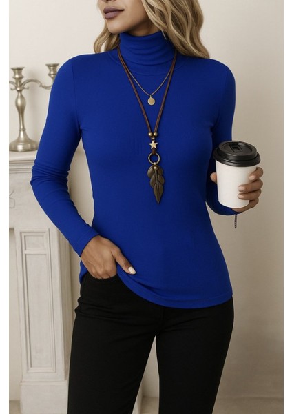 Kadın Uzun Kollu Balıkçı Yaka Viskon Bluz fiyatları