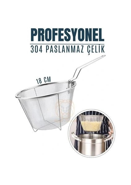Kızartma Süzgeci Patates Kızartma Filtresi 304 Paslanmaz Çelik Mink Design fiyatları