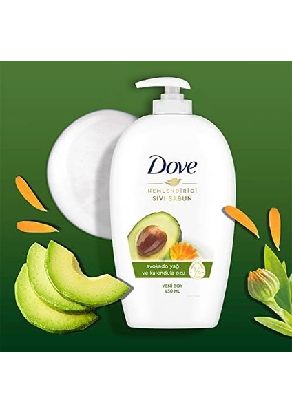 Dove Sıvı Sabun, Avokado Yağı ve Kalendula Özlü 450 ml fiyatları