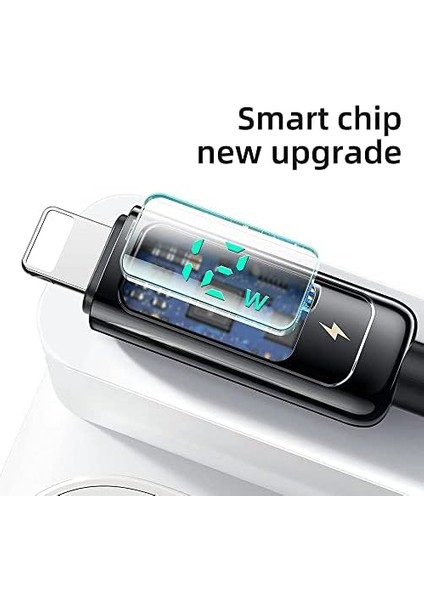 CA-8810 36W Pd Dijital Ekranlı Type-C To Lightning Data ve Şarj Kablosu 3A 1.2m Siyah fiyatları