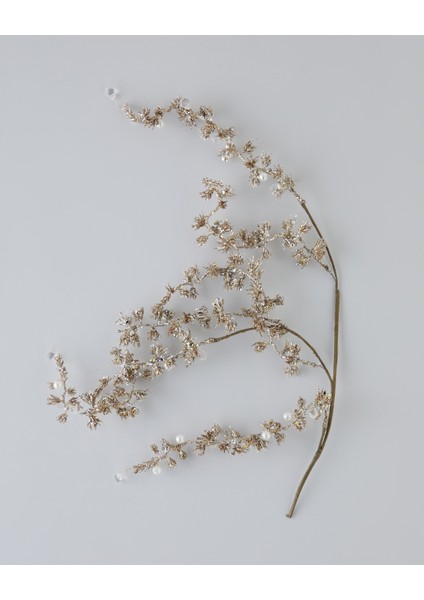 Glacier Tek Dal Yapay Çiçek 62 cm Gold