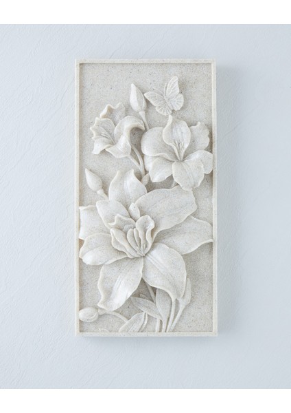 Flowers Duvar Aksesuarı 17,5X5X34,5 cm Bej