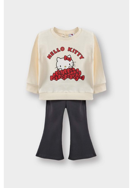 Kız Bebek Hello Kitty 2'li Takım Sweatshirt Eşofman Altı G0100A525WN