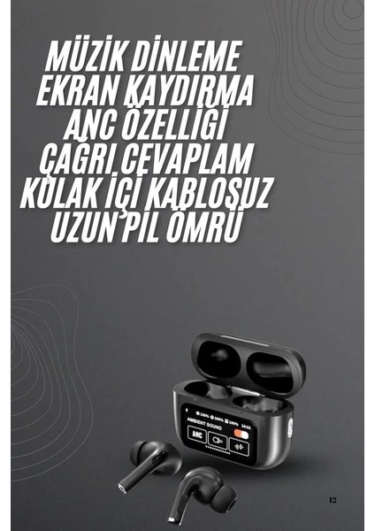 Bfs Yeni Nesil Pro Ekranlı Bluetooth Kulaklık 5.0 Bluetooth