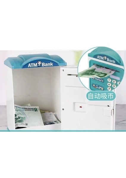 Parmak Izi Görünümlü Elektronik Şifreli Otomatik Kağıt Para Alan Atm Kumbara (5047) fiyatları