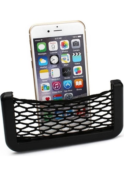 Concept Fileli Telefon Tutucu Araç Ofis Ev Için Yapışkanlı Fileli Ceplik Oto Telefon Tutucu