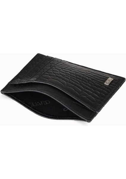 Guard Siyah Croco Large Croco Baskı Deri Kartlık modelleri