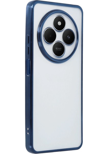 Redmi 14C Kılıf Lensli Silikon - LACIVERT-(5796)