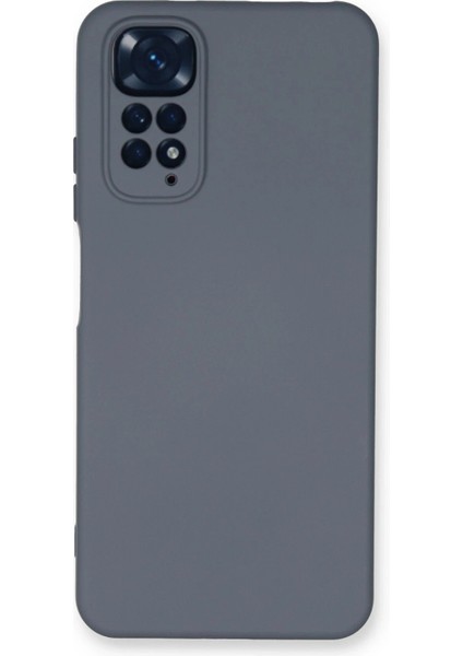 Redmi Note 11 Kılıf Nano Içi Kadife Silikon - GRI-(5796)