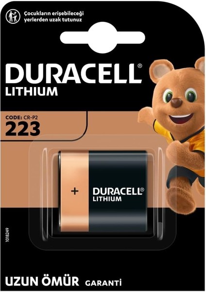 223 Özel Yüksek Güçlü Lityum Fotoğraf Pili (1'li Paket) 6V (223 / Cr-P2) Dijital Fotoğraf Makinelerinde Kullanıma Uygun