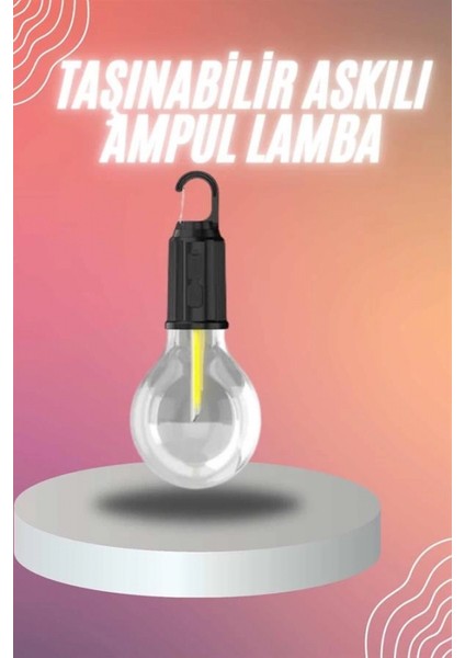 Şarjlı Dekoratif Kamp Lambası Askılı Ampul LED Işık Type-C Girişli fiyatları