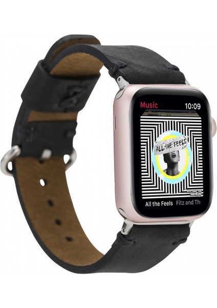 Apple Watch Uyumlu Deri Kordon Orfe 42-44-45MM G1 Siyah indirimleri