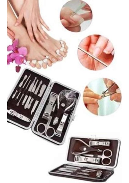 Bfs Tırnak Bakımı Tırnak Makası Profesyonel 12 Parça El Ayak Manikür Pedikür Seti indirimleri