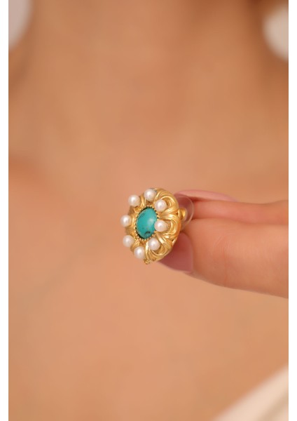 Turquoise Pearl Earrings