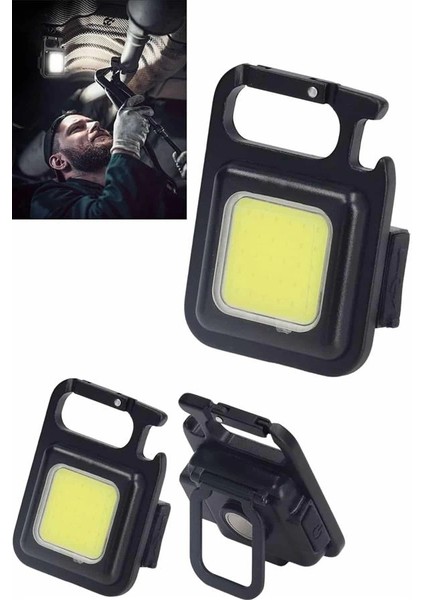 Bfs Işıldak USB Şarjlı Cep El Feneri Taşınabilir Mini LED Işık Çok Fonksiyonlu fırsatları