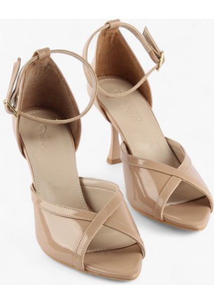 Noire Bilekten Bağlamalı Kadın Topuklu Ayakkabı