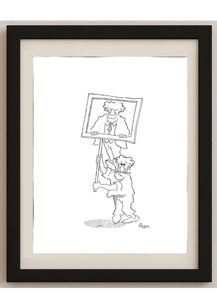 Zdenko Puhin 35X25CM Orijinal Karikatür Tablo