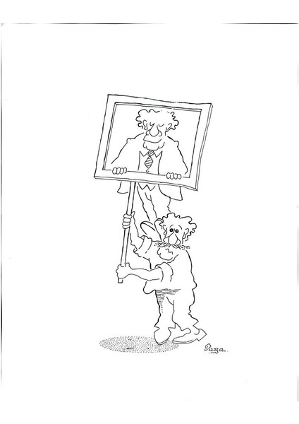 Zdenko Puhin 35X25CM Orijinal Karikatür Tablo modelleri