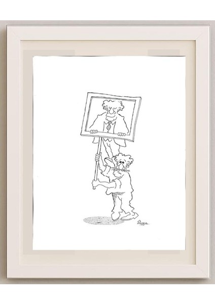 Zdenko Puhin 35X25CM Orijinal Karikatür Tablo fırsatları