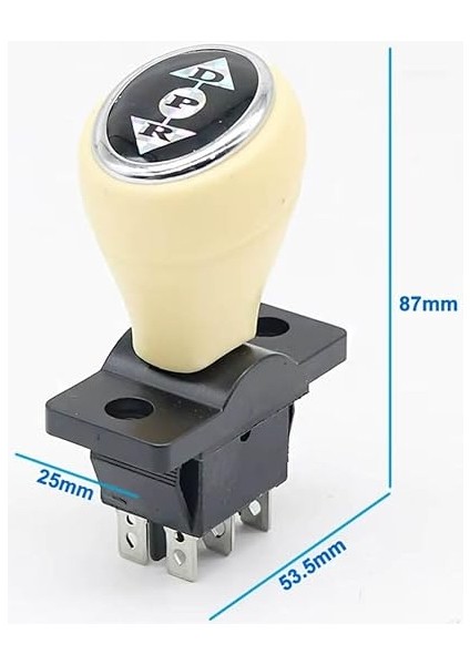 Joystick Kcd4 Anahtar Push Beyaz Ileri Geri Vites Kolu 16A 250V Akülü Çocuk Arabası Vinç modelleri