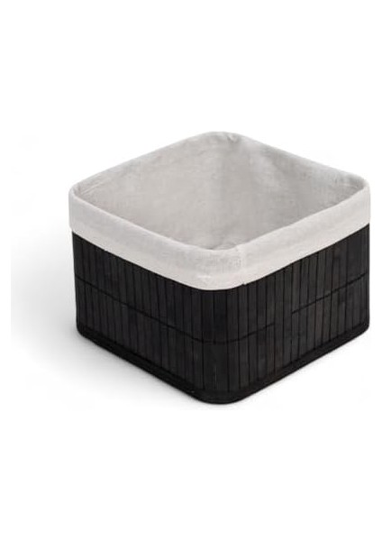 Bambu Çok Amaçlı Saklama Kutusu Düzenleyici Kare Organizer, Dekoratif Bambu Düzenleyici Siyah (20X20X13CM) fiyatları