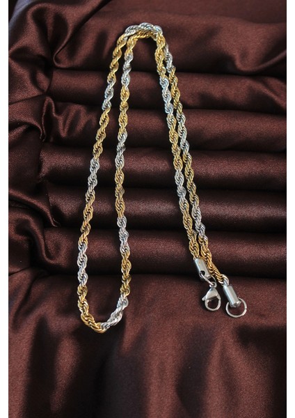 316L Çelik Çift Renk Burgu Tasarımlı Kolye fiyatları