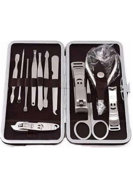 Bfs 12 Parça Manikür Pedikür Seti Tırnak Bakımı Nasır Temizleme El Ayak Bakımı modelleri