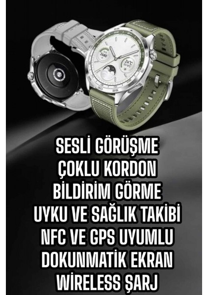 Akıllı Saat Sesli Görüşme Titreşimli Nabız Sensörlü Spor Modları modelleri