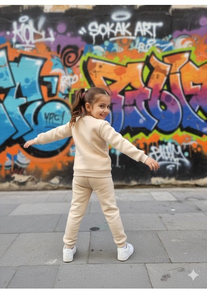 Kız Çocuk Kapüşonlu Mont Su ve Rüzgar Geçirmez Içi Welsoftlu