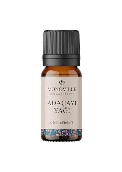Monoville Adaçayı (Acı Elma) Uçucu Yağı 10 ML%100 Saf ve Doğal (Sage Essential Oil)