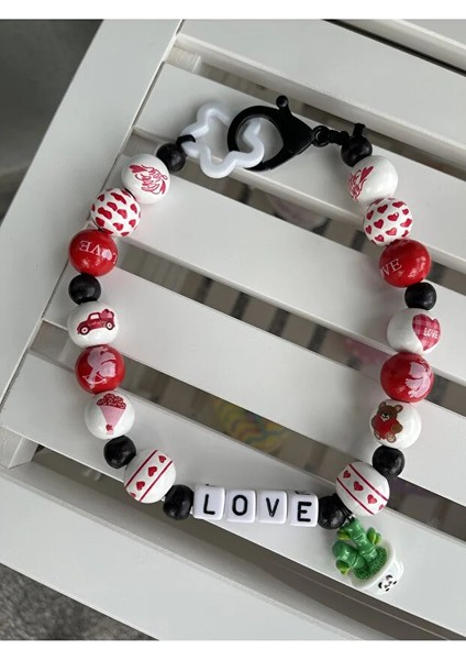 Love Yazılı Bambu Charmlı Sevimli Köpek Kolyesi/tasması modelleri