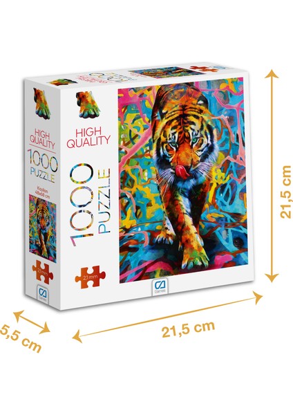 Kaplan - 1000 Parçalı Puzzle - 48 x 68 cm