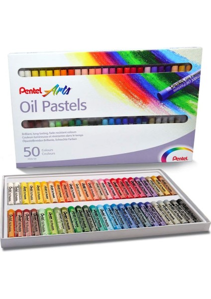 PHN-50U Yağlı Pastel Seti 50'li, Çok Renkli