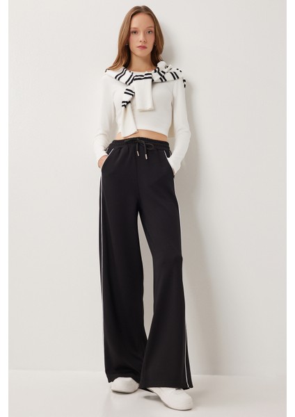 Kontrast Şeritli Modal Eşofman Altı LKB0015 Siyah fiyatları