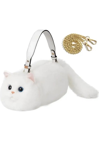 B&d Kedi El Çantası Beyaz BD-CAT006