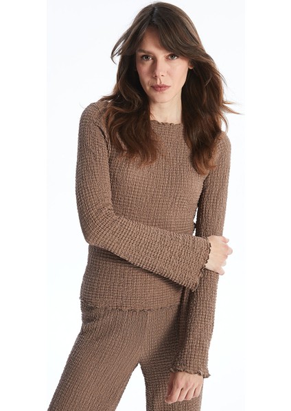 Yeni Sezon Bisiklet Yaka Dokulu Kadın Body