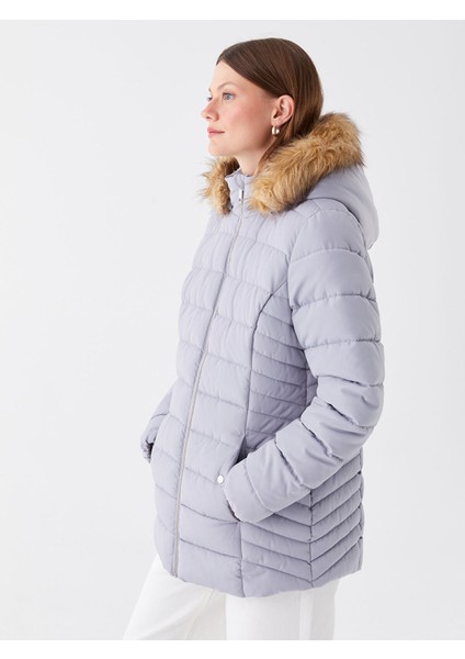 Yeni Sezon Kadın Kapüşonlu Düz Şişme Mont fiyatları