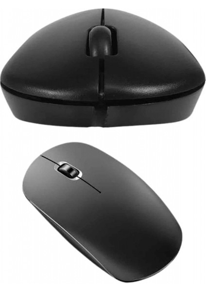 Siyah Kablosuz Mouse Wireless Mouse Minimal Tasarım