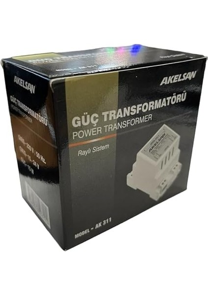 AK-311 Zil Trafosu 220V Giriş 15-24V Çıkış – 15W Ray Tipi Trafo | Kapı Zili ve Otomatikleri Için Güç Kaynağı modelleri