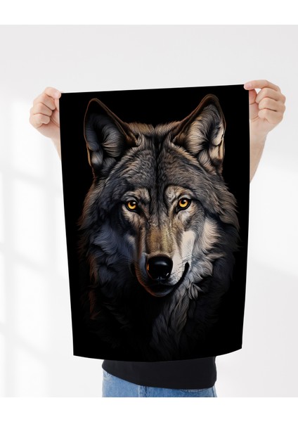 Rosa Art Çerçevesiz Poster | Dijital Sanat Kurt Posteri, Parlak Doku ve Yüksek Çözünürlüklü, Dijital Baskı, Kurt Posteri